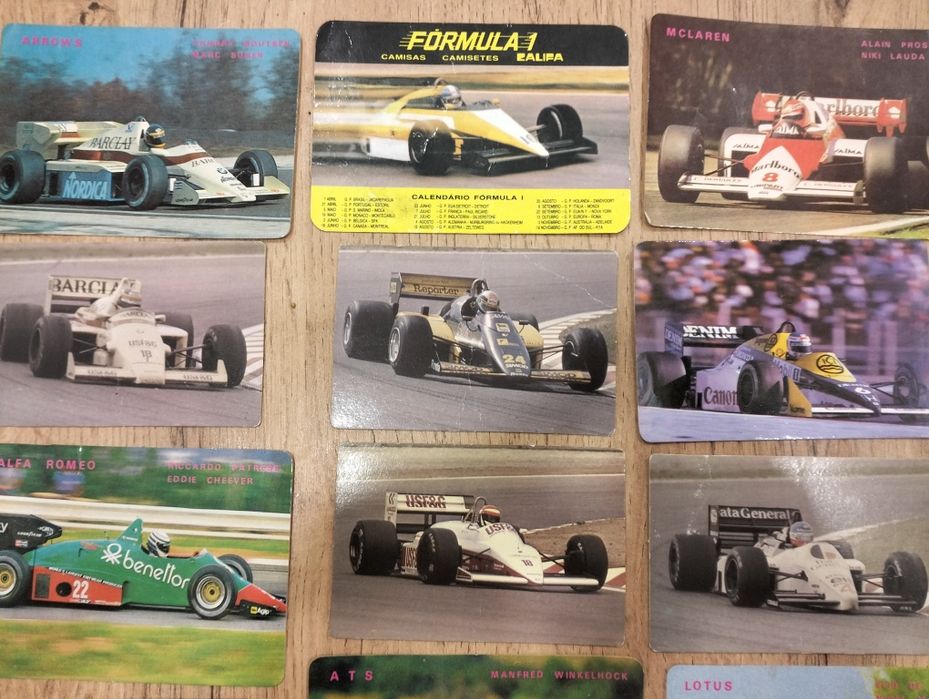 Antigos calendários F1