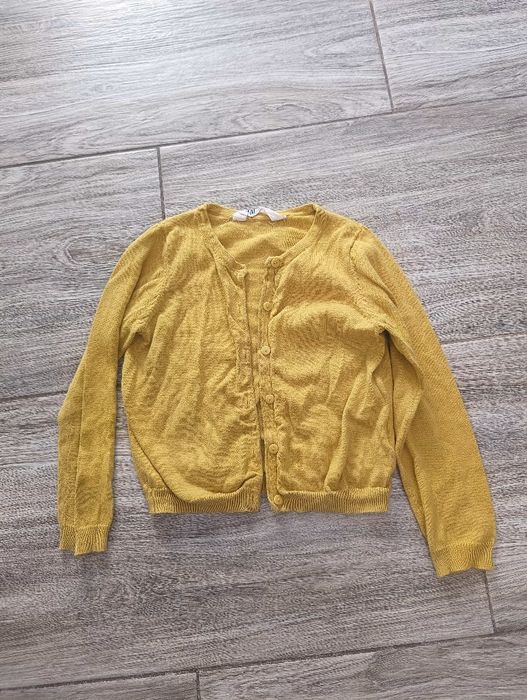 H&M musztardowy swetrek r98/104