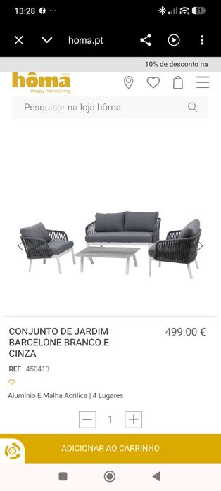 Conjunto de jardim Homa