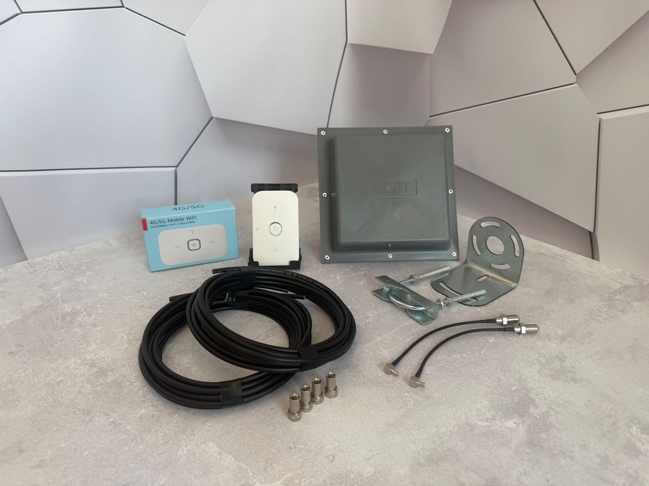 Комплект 4G LTE Wi-Fi роутер Huawei E5573 + Антена MiMo 2x2 17дб