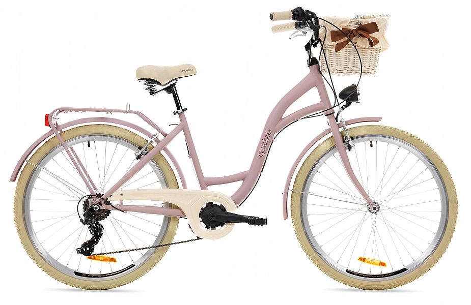 Damski Rower Miejski 26 Lekki Damka 6 Shimano Kosz Promocja -5%