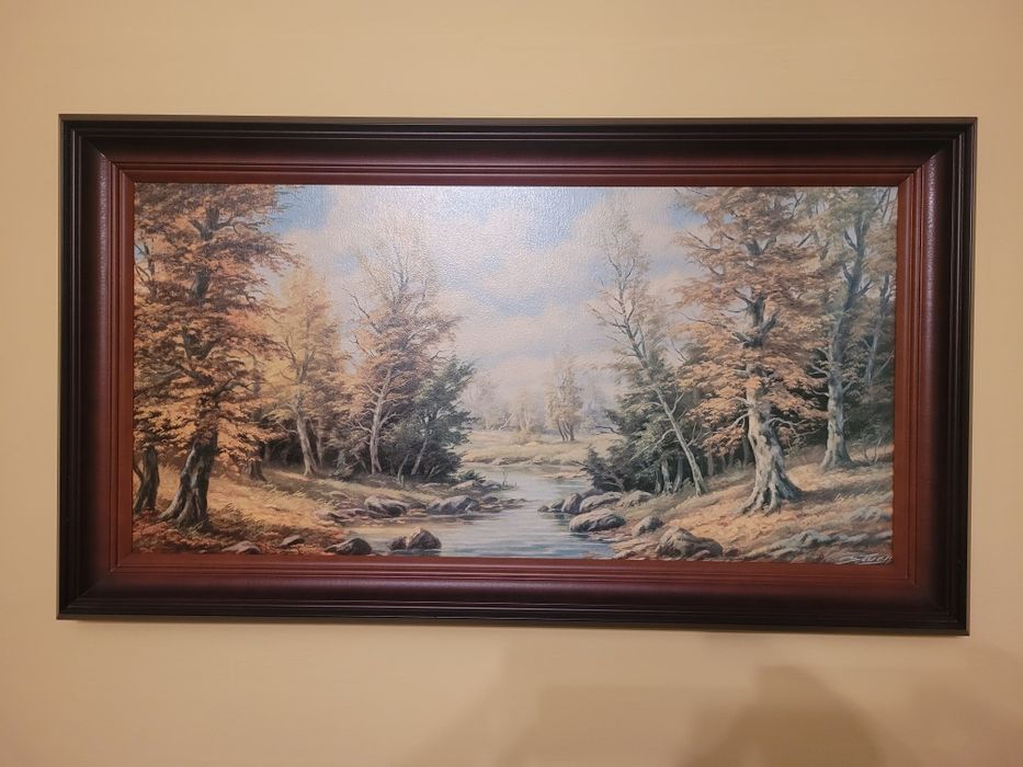Kopia obrazu, pejzaż, bardzo ładny oraz w idealnym stanie.