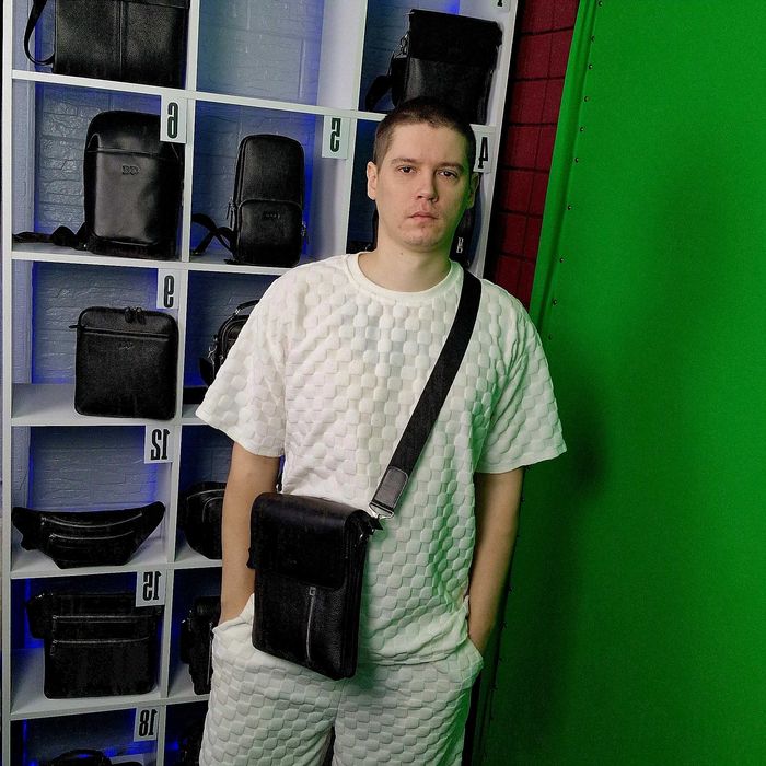 Чоловіча шкіряна сумка ручної роботи DNP №2