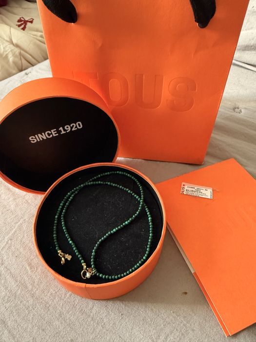 Намисто TOUS (зелене з золотом)