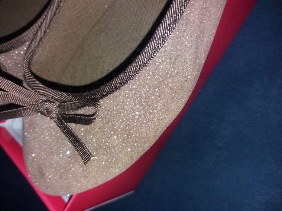 Балетки туфли Plato Intertop с блестками 38 размер