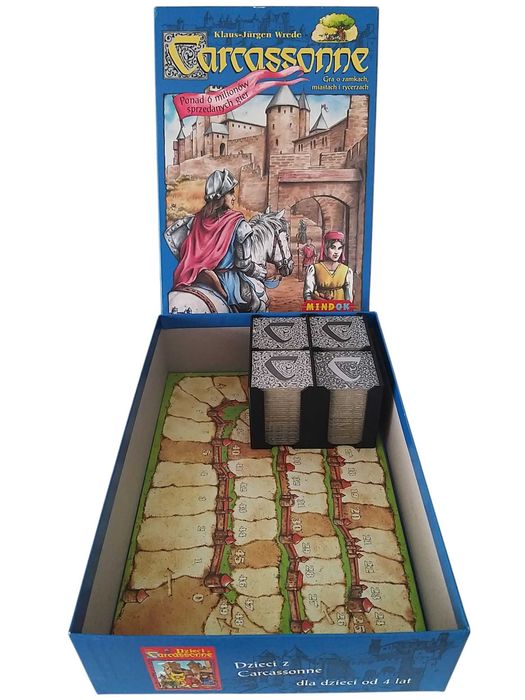 Carcassonne - czterokomorowy pojemnik na kafle terenu