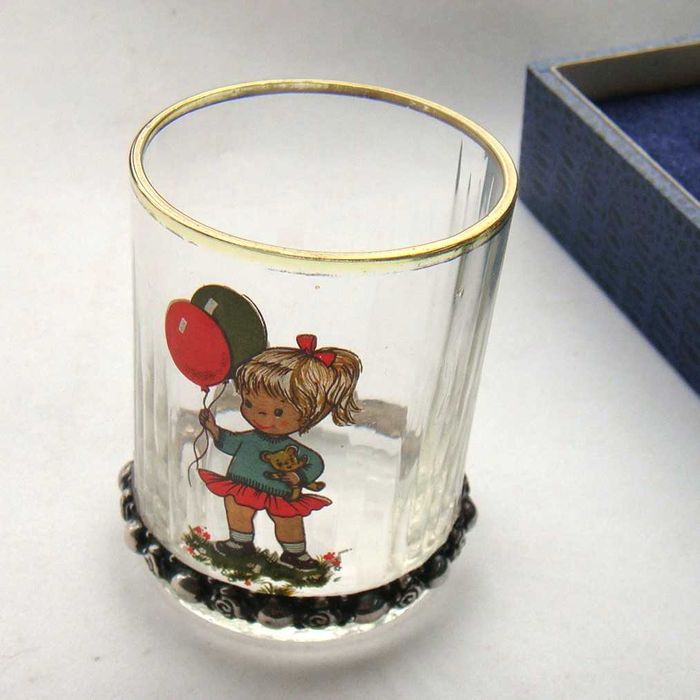 Conjunto de Talheres e Copo de Criança em PRATA marca Águia em Estojo