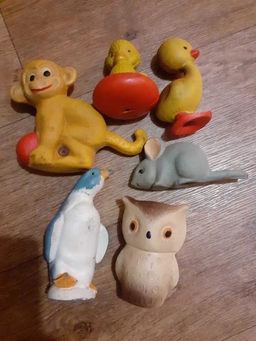 Детские резиновые игрушки советские
