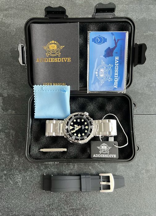 Автоматичний годинник Addiesdive TUNA Automatic | Miyota 8215 | Sapphire | Professional Diver 300M Часы мужские механические