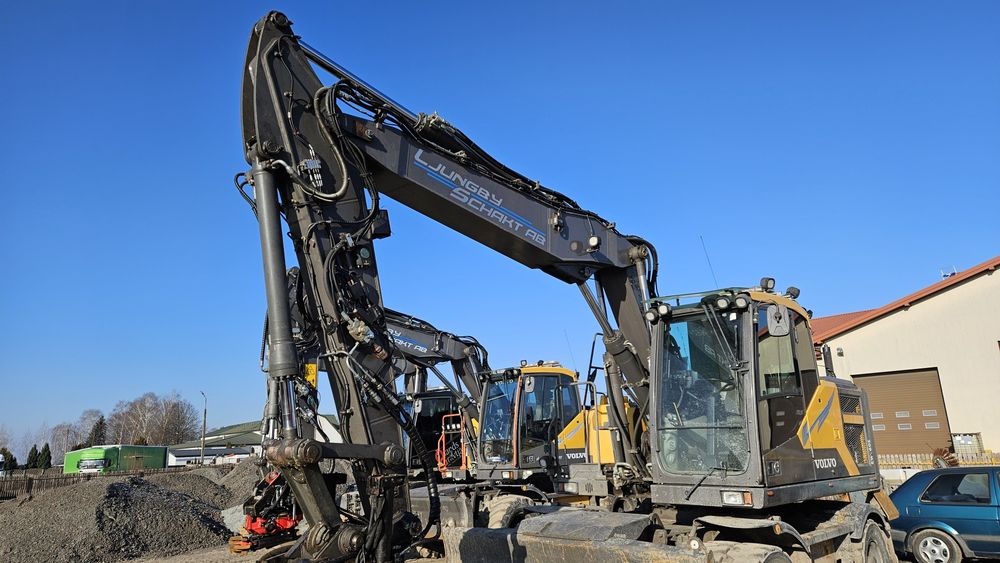 Wynajem koparki kołowej obrotowej volvo, CAT