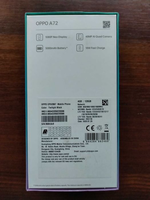 Smartfon Oppo A72 4GB/128GB