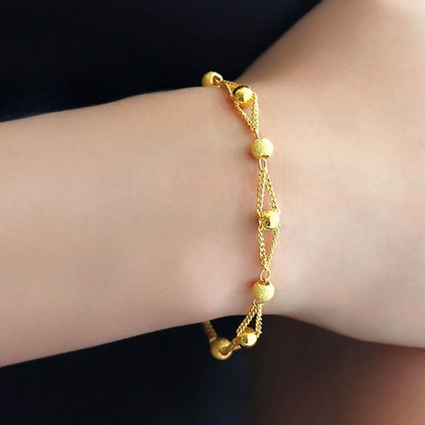 Pulseira de contas da moda com banho