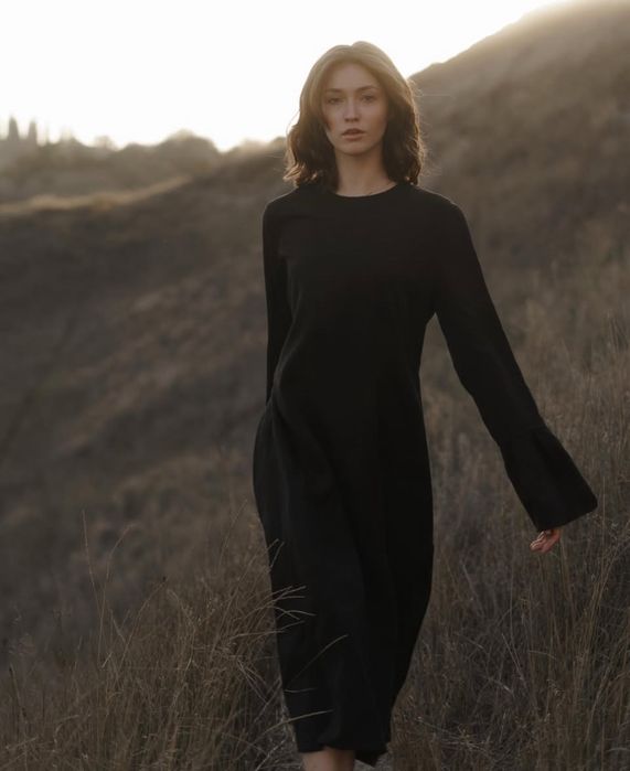 Сукня від лляна мокрий шовк