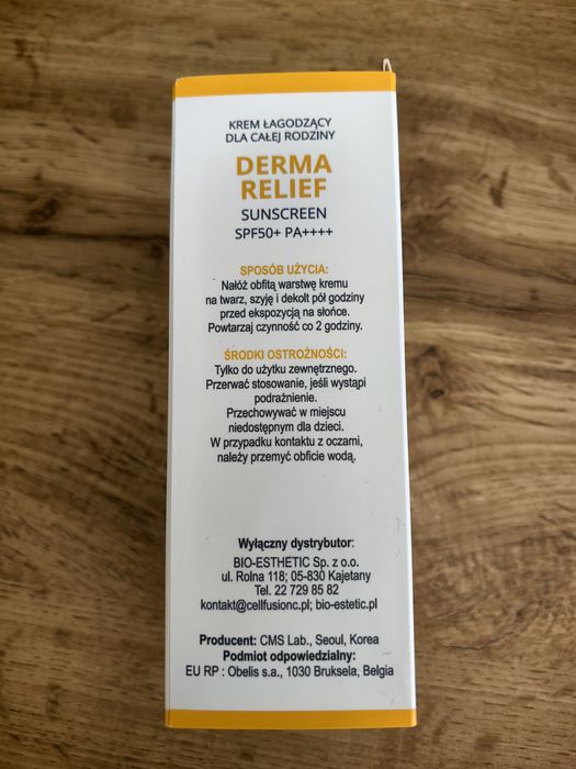 Cellfusion C Derma Relief 2x35ml krem hipoalergiczny z filtrem