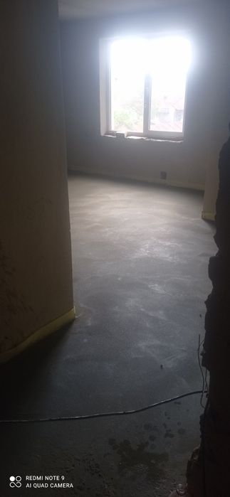 Машинна напівсуха стяжка підлоги.Жовква.Стяжка за  один день.