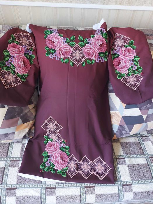 Заготовка сукні вишита бісером