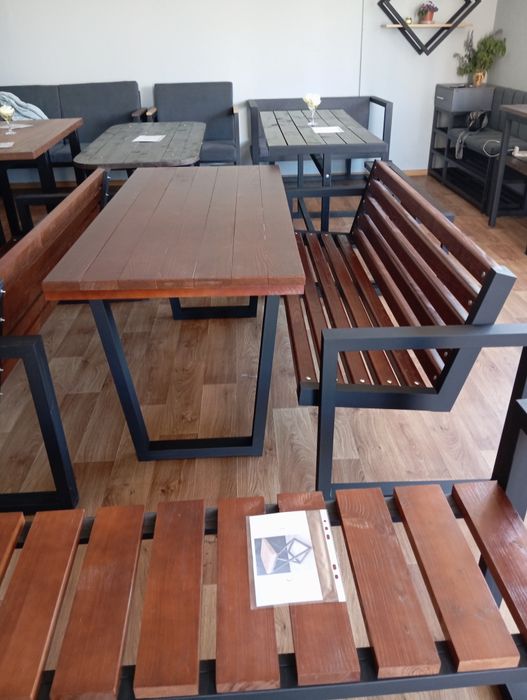 Лавка Вулична садова LOFT зі спинкою