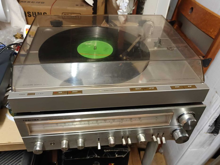 Amplituner Toshiba SA-735 gramofon demon quartz DP-21F