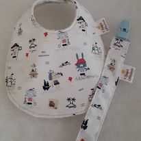 conjunto babete e fita de chucha