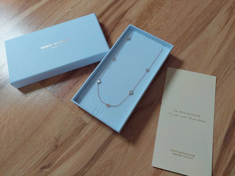 naszyjnik złoto 585 Isabel Bernard złoty masa perłowa