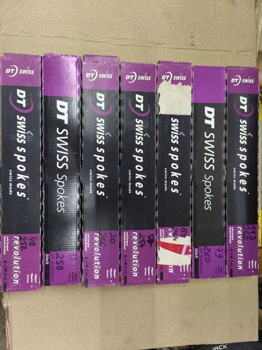 Szprychy DT Swiss Revolution Black pakiet 653 sztuki