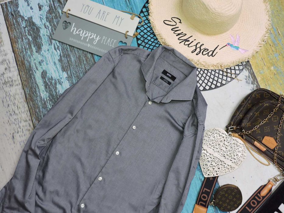 Hugo Boos Męska oryginalna Nowa koszula slim fit S