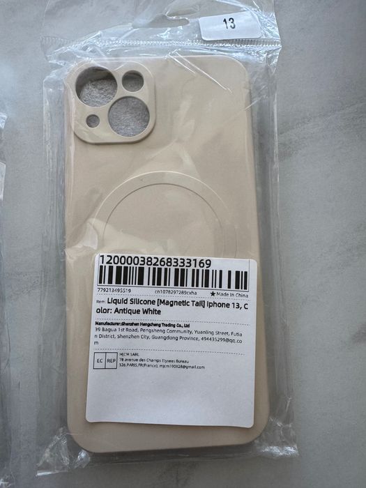 Etui silikonowe z MagSafe IPhone 13 beżowe