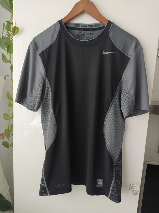 Koszulka NIKE PRO COMBAT DRI-FIT fitted roz. M czarno-szara