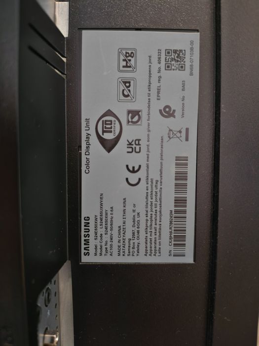 Monitor Samsung 24" 1920x1080 full hd