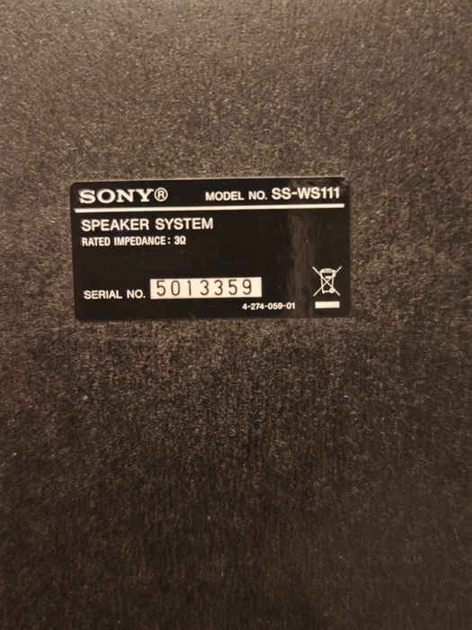 Zestaw kina domowego Sony ss-ws111
