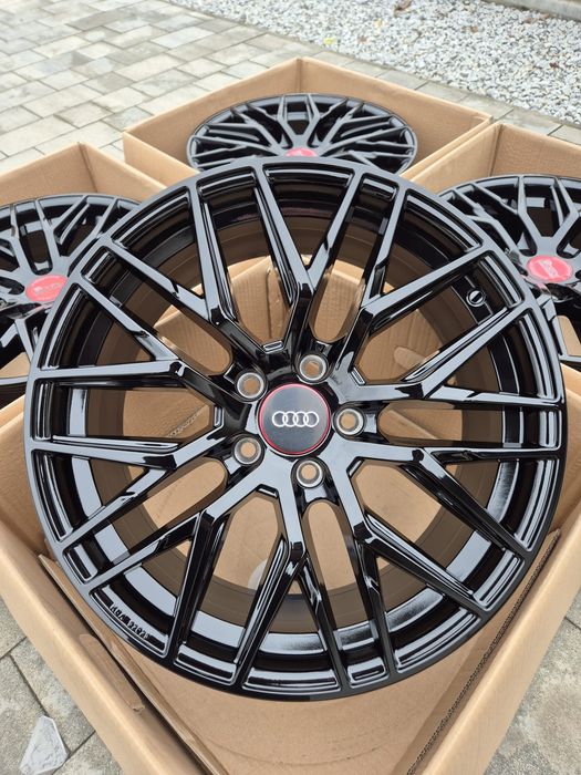 Felgi 18" 5x112 VW Audi BMW Mercedes Skoda Mini Cupra MG TPMS Czarne Nowe | #RS4