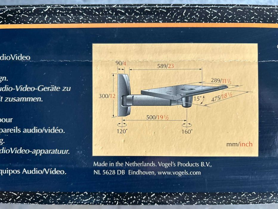 Suporte de parede para TV Vogel's TVB 2250 — Novo na caixa, nunca usado