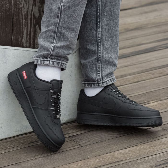 ФАВОРИТ! Nike Air Force 1 x Supreme Black 36 - 45 аір форси супрім