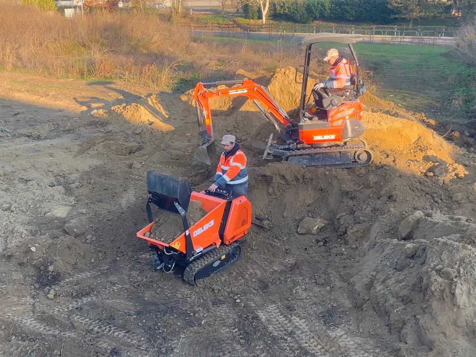 Minidumper de lagartas M8000R-BS 800 kg Descarga lat.–13.5cv – E-start