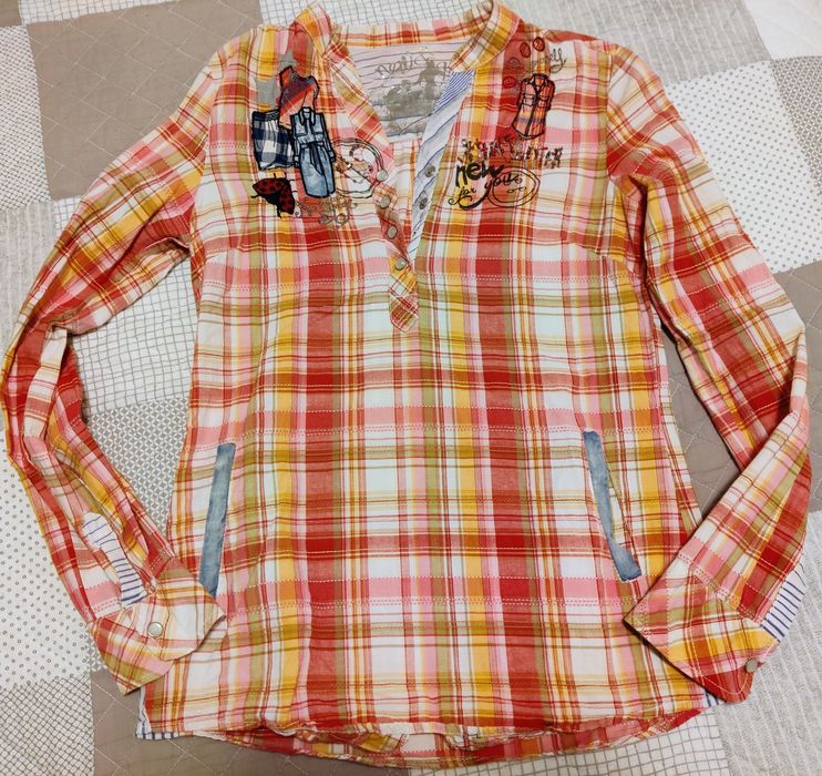 Blusa rosa, laranja, como Nova, Desigual, S