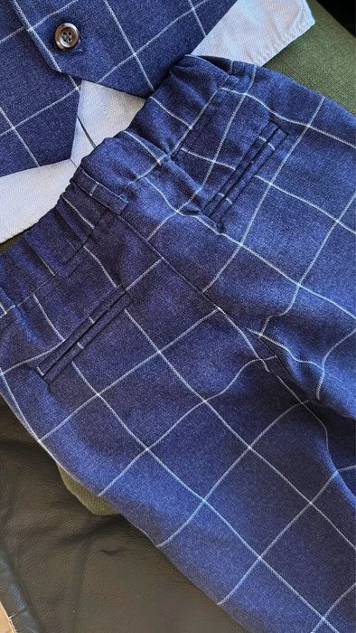 Костюм набір на хлопчика 4-ка,елегантний картатий комплект 110 р