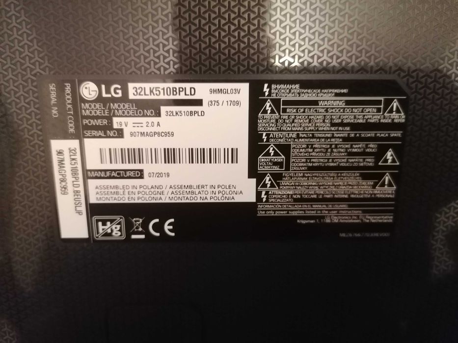 TV LG de 31 polegadas.