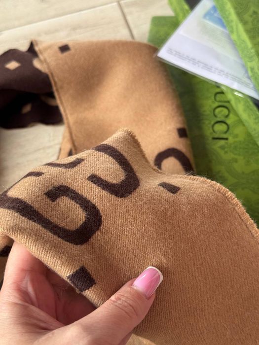 двусторонний шарф Gucci с принтом GG, палантин Gucci Гуччи