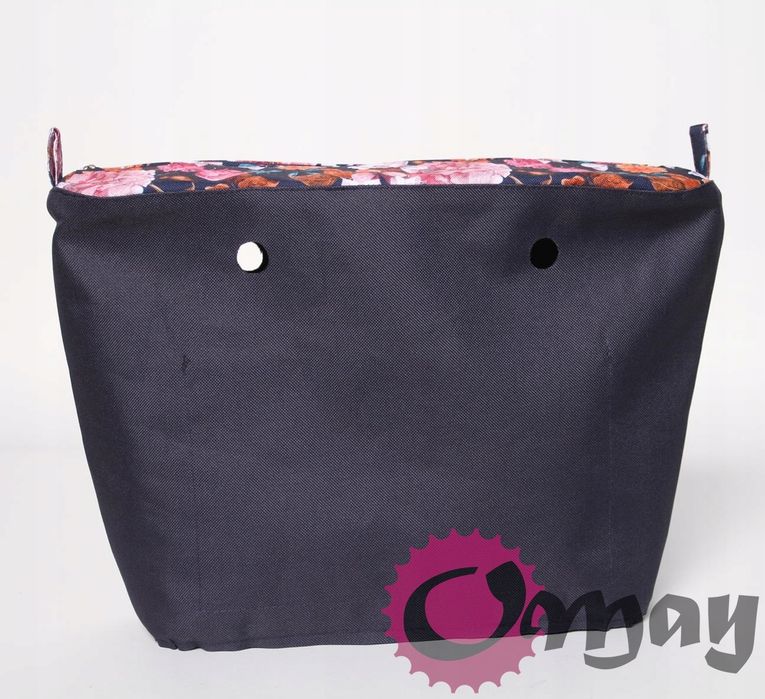organizer do OBAG MINI kwiaty granat wkład 2 kieszenie OMAY