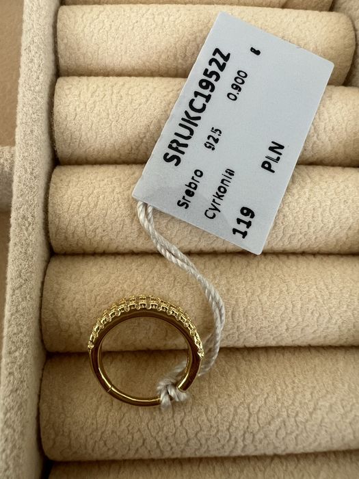 Kolczyk helix nowy srebro pozlacane