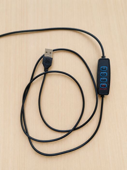 Luz LED Ring USB + Suporte Telemóvel Flexível