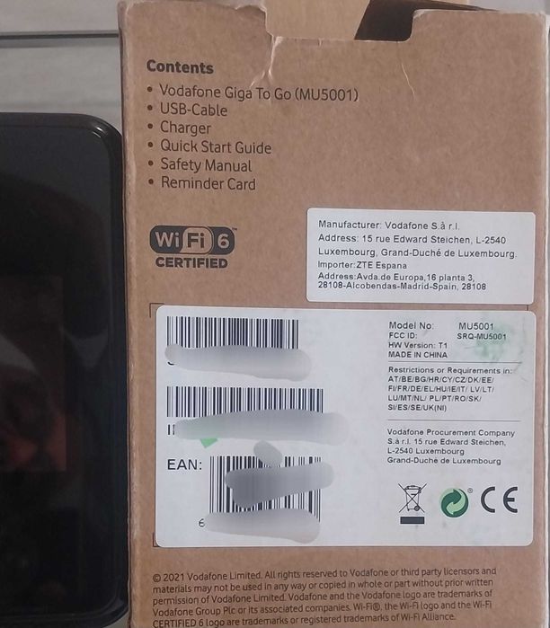 Router / Hotspot 5G ZTE MU5001