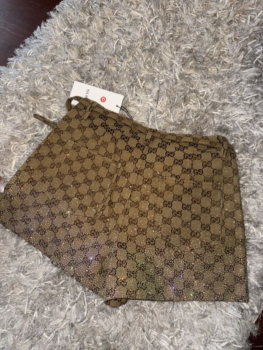 Calções monograma Gucci com brilho