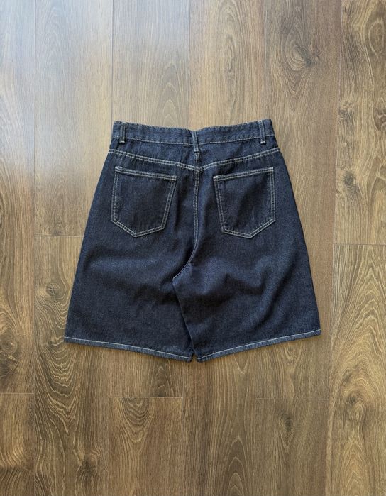Широкі Шорти Джинсові Raw Denim Baggy Темні Jaded London Сині Skater Y2K SK8 Wide ERD Type Flared Фларед Довгі Модні Молодіжні Racer