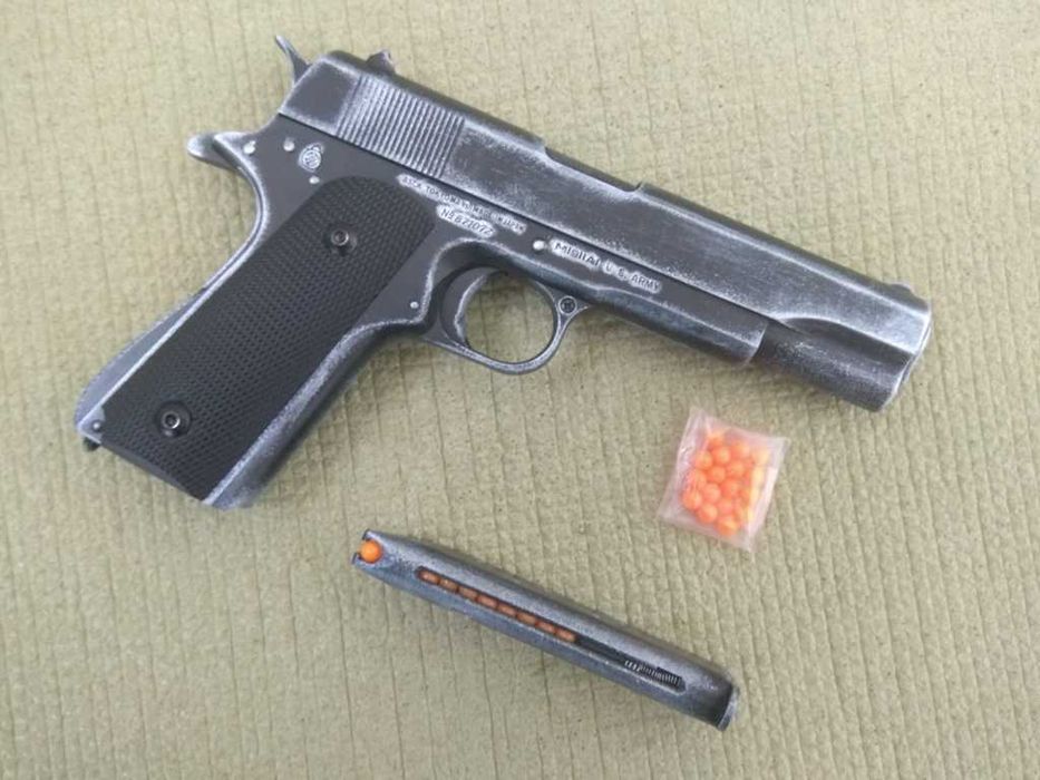 Детский Пистолет Colt 1911 Пластик + Метал. на пульках - Игрушка