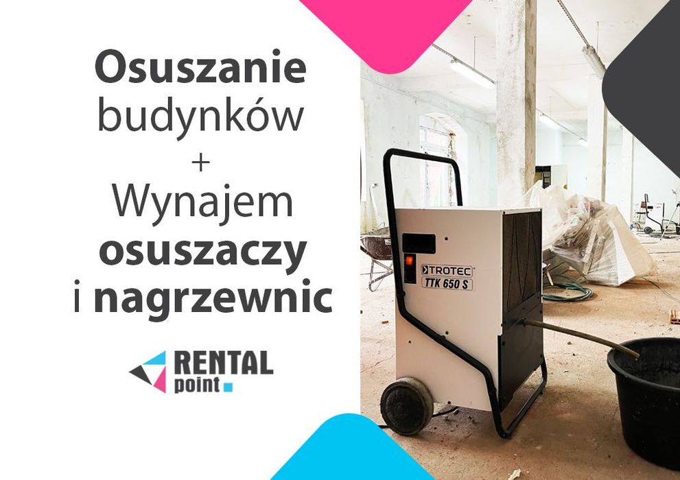 WYNAJEM Osuszaczy, Nagrzewnic, Klimatyzatorów, OSUSZANIE budynków