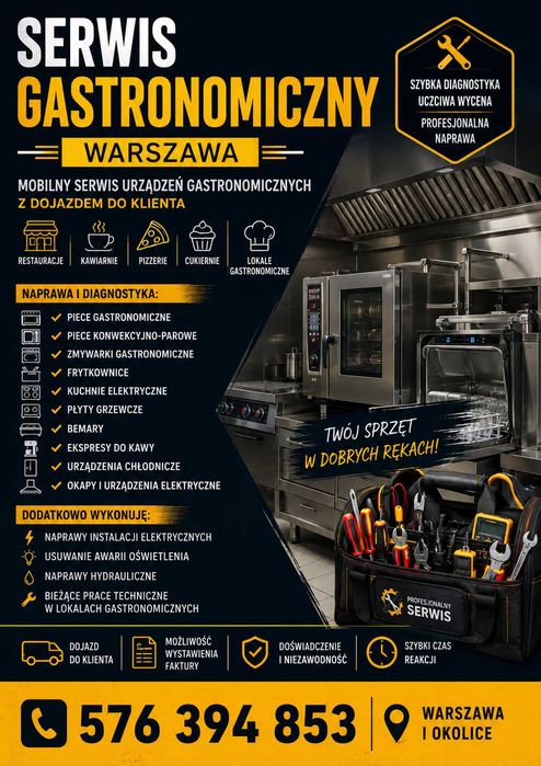 Serwis Gastronomiczny Warszawa | Naprawa Urządzeń Gastronomicznych