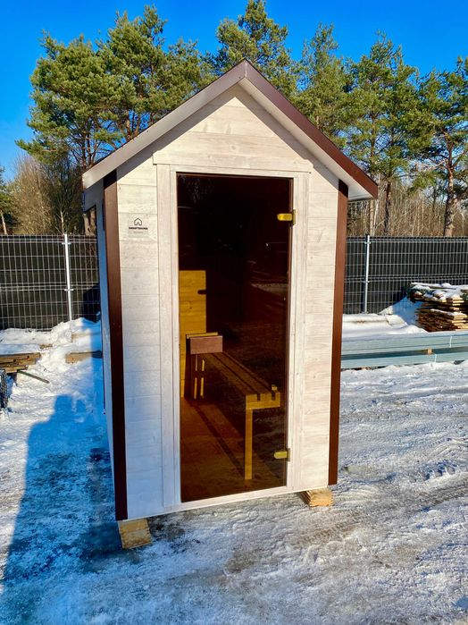 Sauna Ogrodowa Fińska - DOSTĘPNA OD RĘKI! - 3 osobowa, Z piecem!