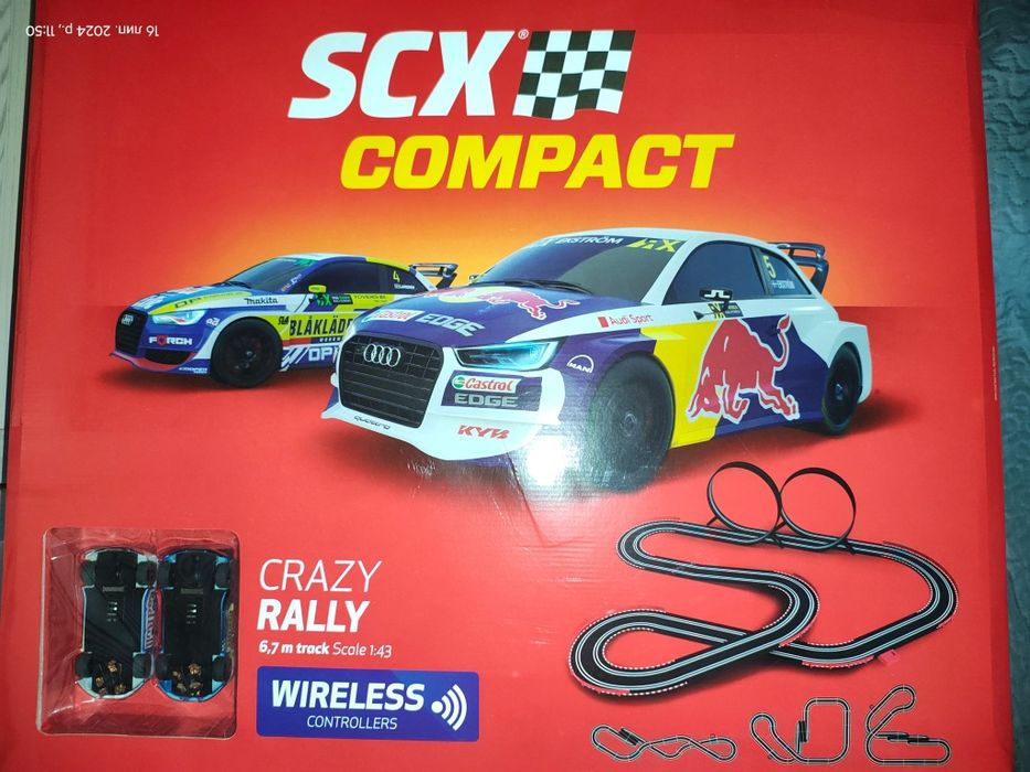 SCX Compact Crazy Rally 1:43 • Трек 6.7 м • Бездротові пульти • 2 авто