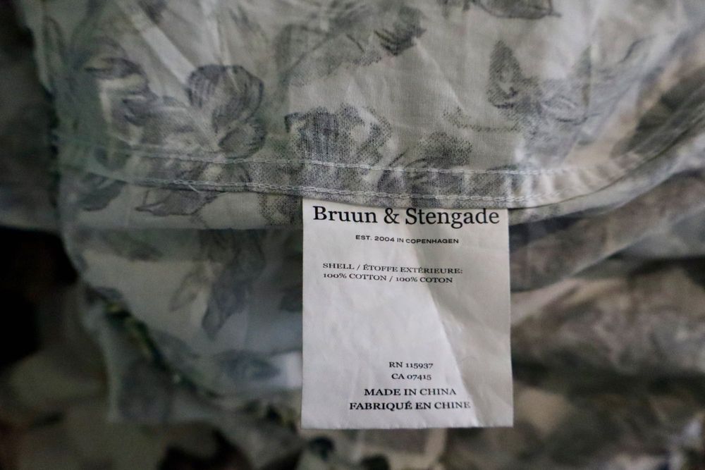 Koszula w zielone kwiaty 39 bawełna Bruun & Stengade